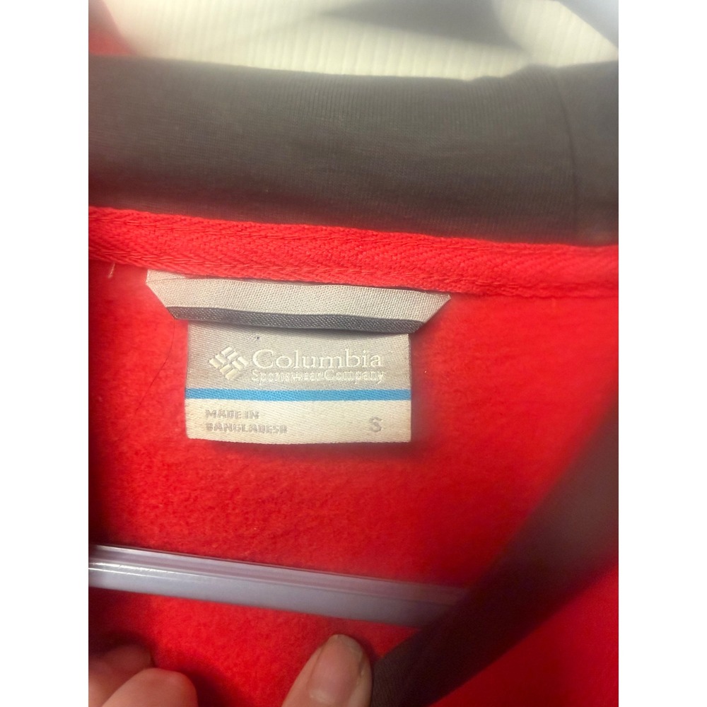 Columbia Womens Red Longline Fleece Hoodie Pullover Sweatshirt dressSmall - Picture 3 of 5